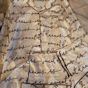 VICTORIA'S SECRET FULL LONG SATIN PAJAMA SET